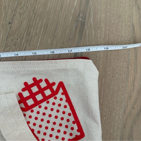 Fast Food Tote Bag Chickfila Burger French Fry Red Novelty Printed Canvas VTG - Picture 10 of 12